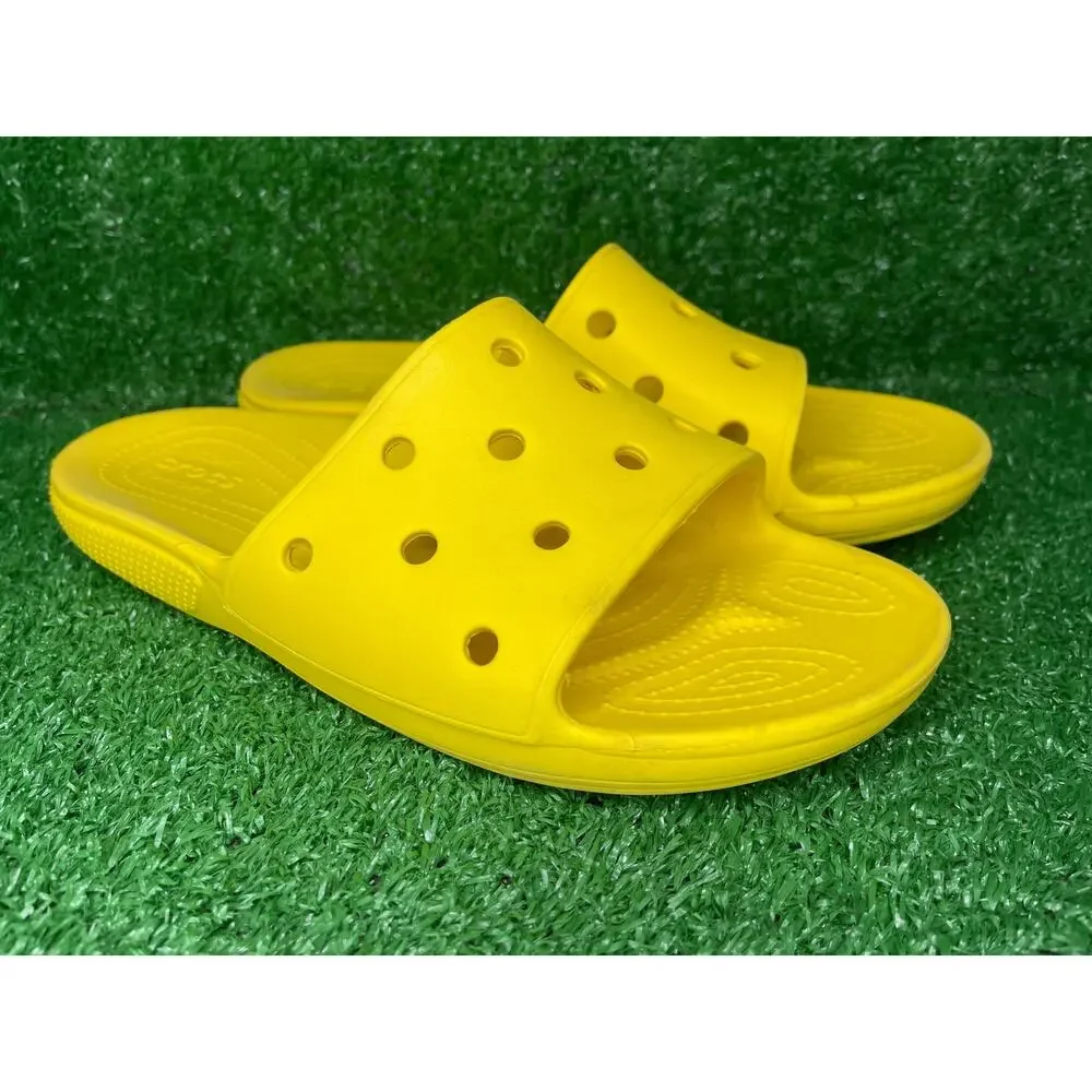 CROCS Classic Slide Yellow Mens Size 12